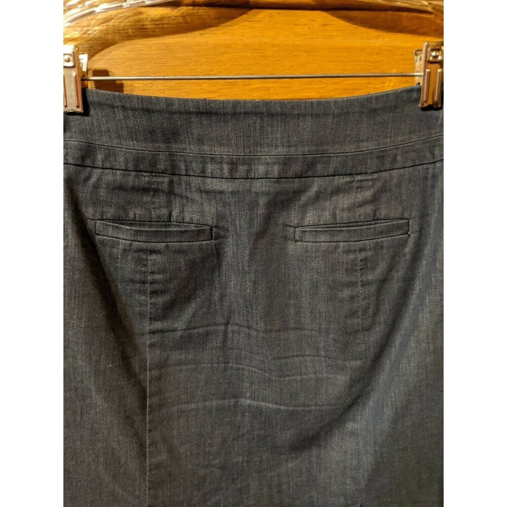 Loft Womens Pencil Modest Skirt Blue Gray Size 2P 2 Petite - Picture 4 of 5
